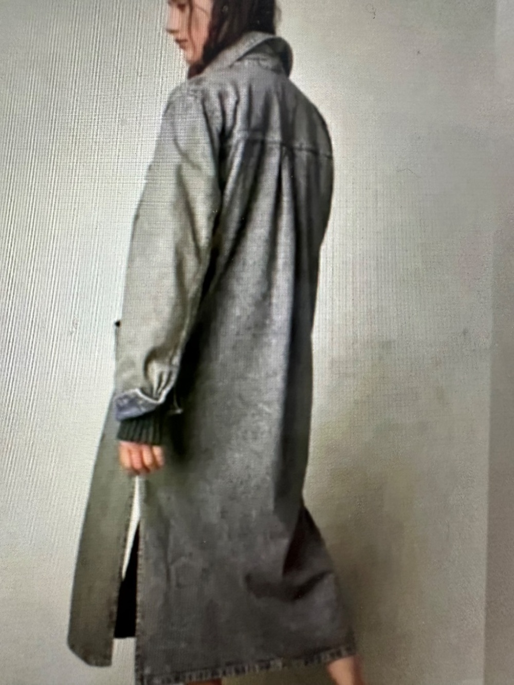 Free people “Ana Lou Distressed Denim Duster - Picture 8 of 8